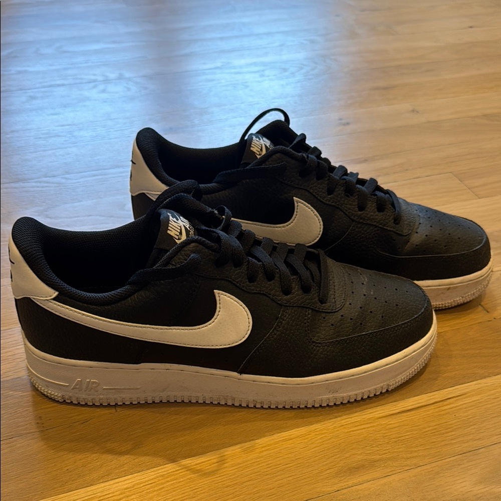 Nike Air Force 1 Black and White Low-Top Sneakers